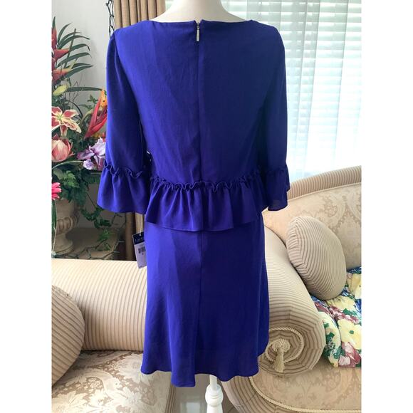 Lauren Ralph Lauren Ruffled Stretch Jersey Dress in Cliffside Violet - Picture 7 of 12